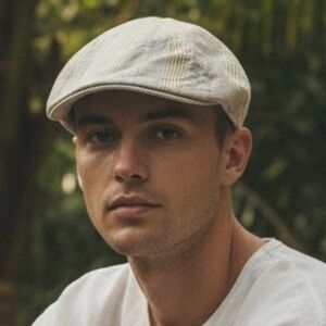 Goorin Bros Men's Linen  Plaid Flat Cap Ivy Driving Hat Size Large